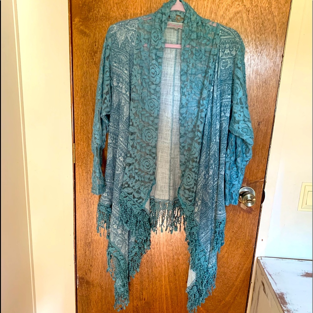 Pretty Angel dusty blue blouse S/M